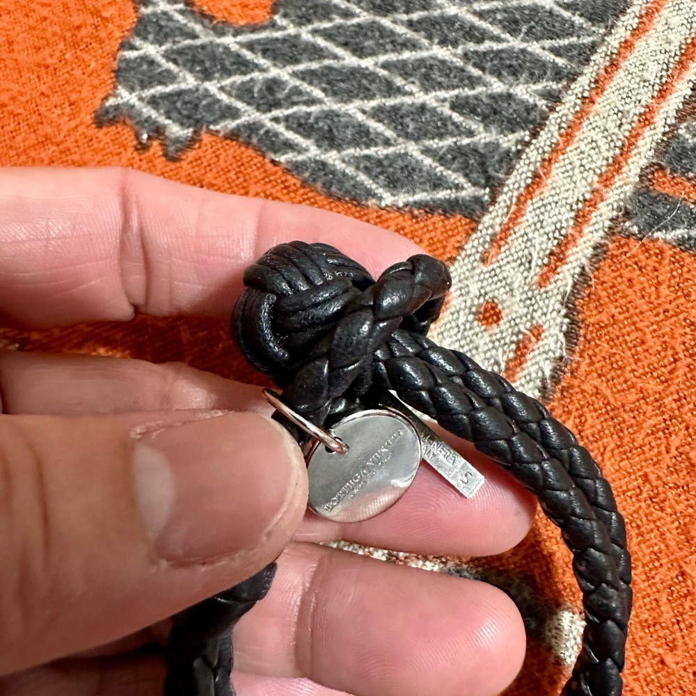 BOTTEGA VENETA❤️🌟DOUBLE BRAIDED BLACK BEACELET⭐️ - Picture 4 of 7
